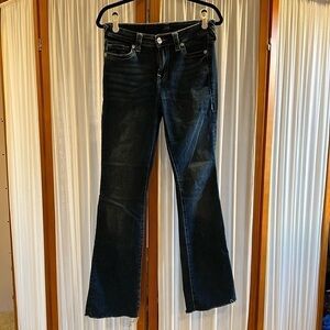 True Religion “Becca” Mid-Rise Bootcut, Dark Denim, Sz 28  EUC